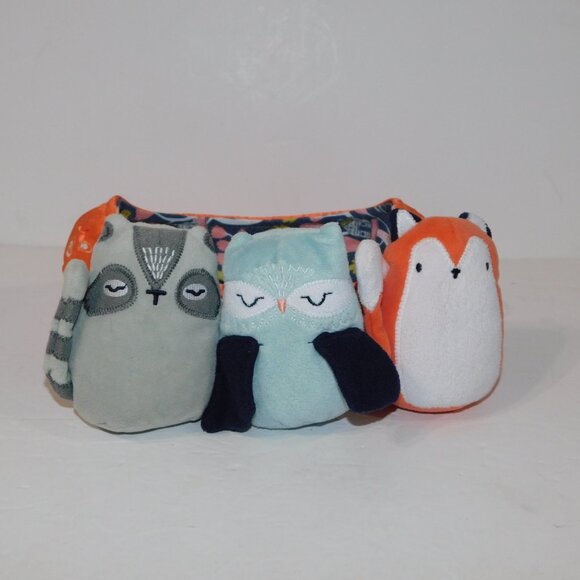 Manhattan Toy Camp Acorn Canoe Buddies Soft Stuffed Animal Baby Toy Rattle Chime - Picture 4 of 5